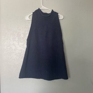 Anthropologie sleeveless blue sweater